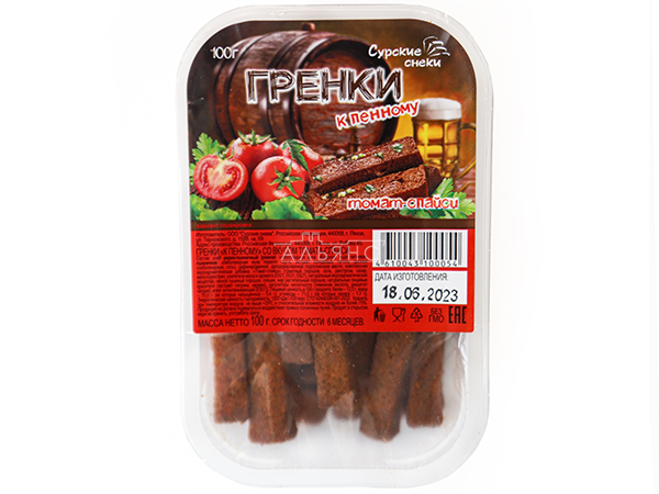 Сурские гренки Томат спайси (100 гр) в Междуреченске