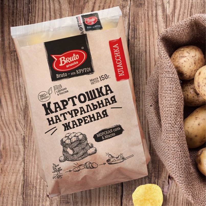 Картофель «Бруто» с солью 130 гр. в Междуреченске